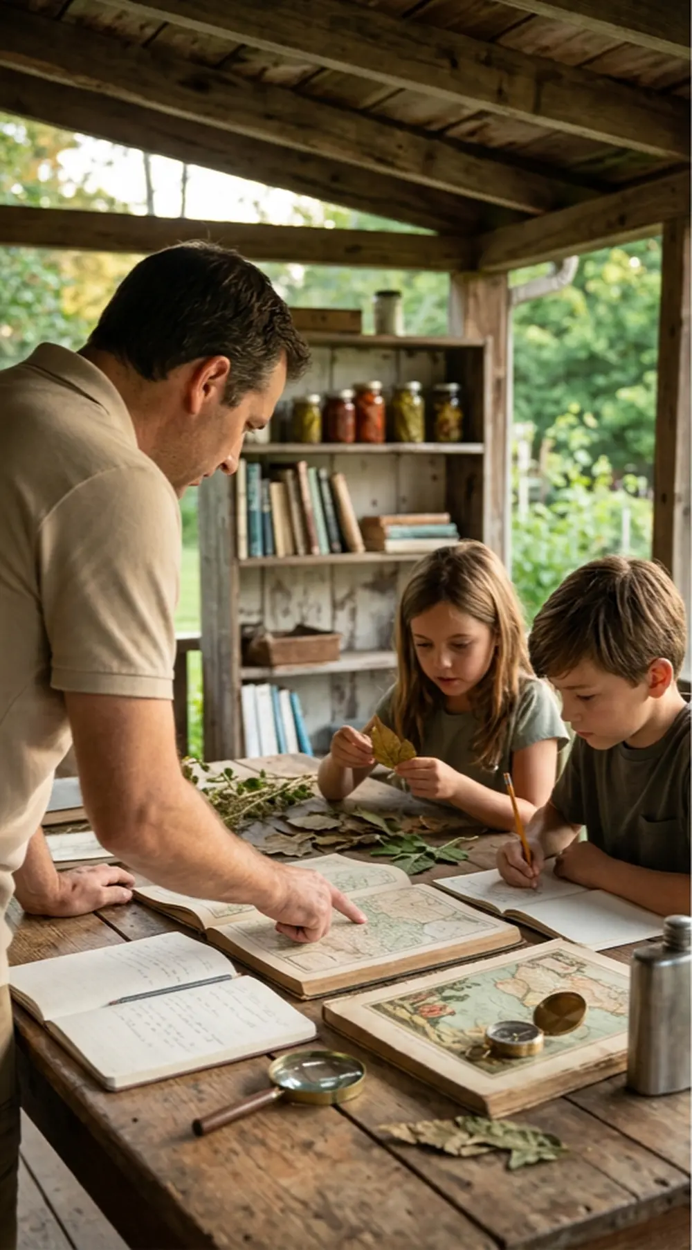Homeschooling without screens: the school the family carries with them