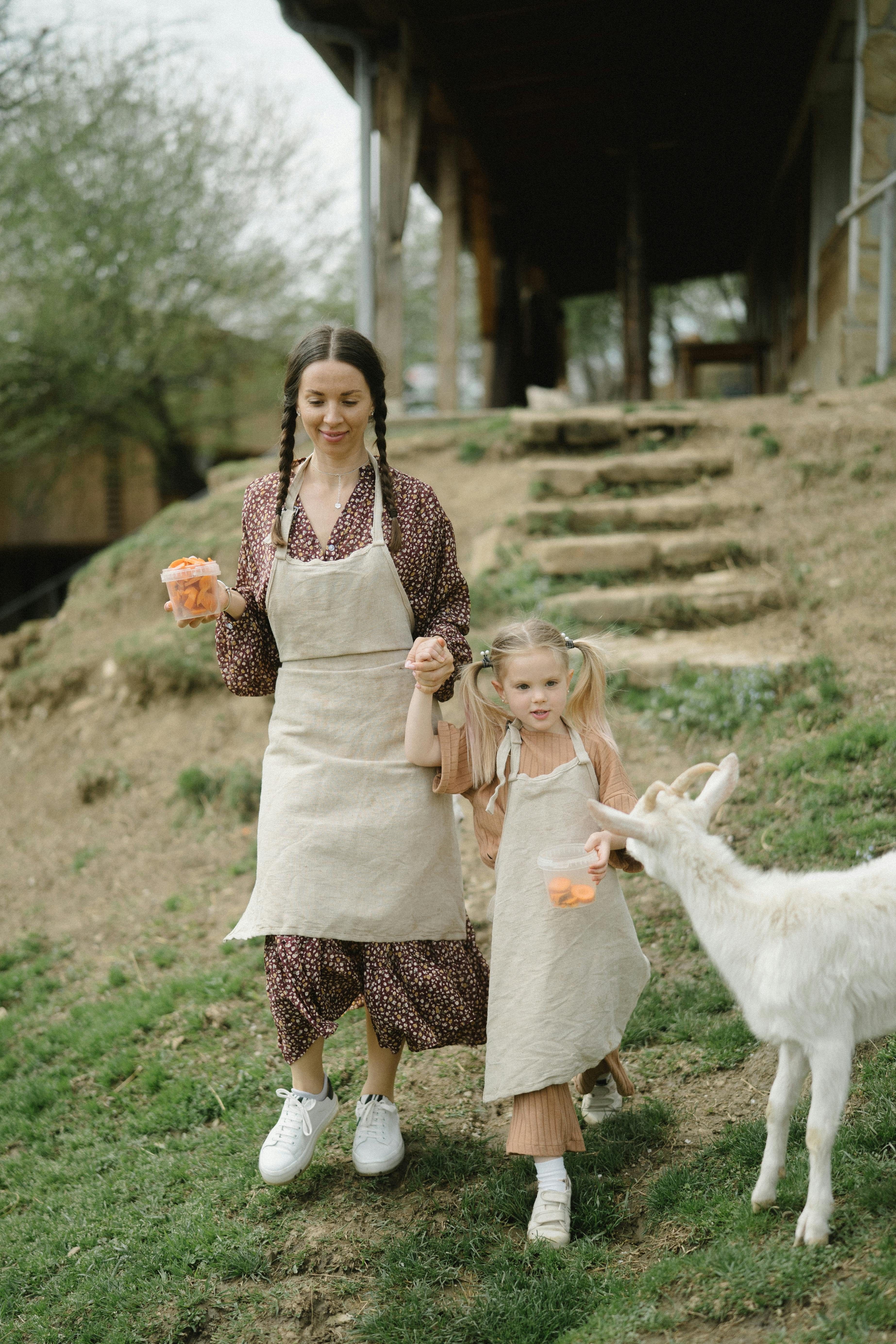United family in a natural setting, symbolizing preparation and self-sufficiency.