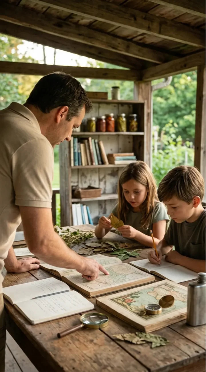 Homeschooling without screens: the school the family carries with them