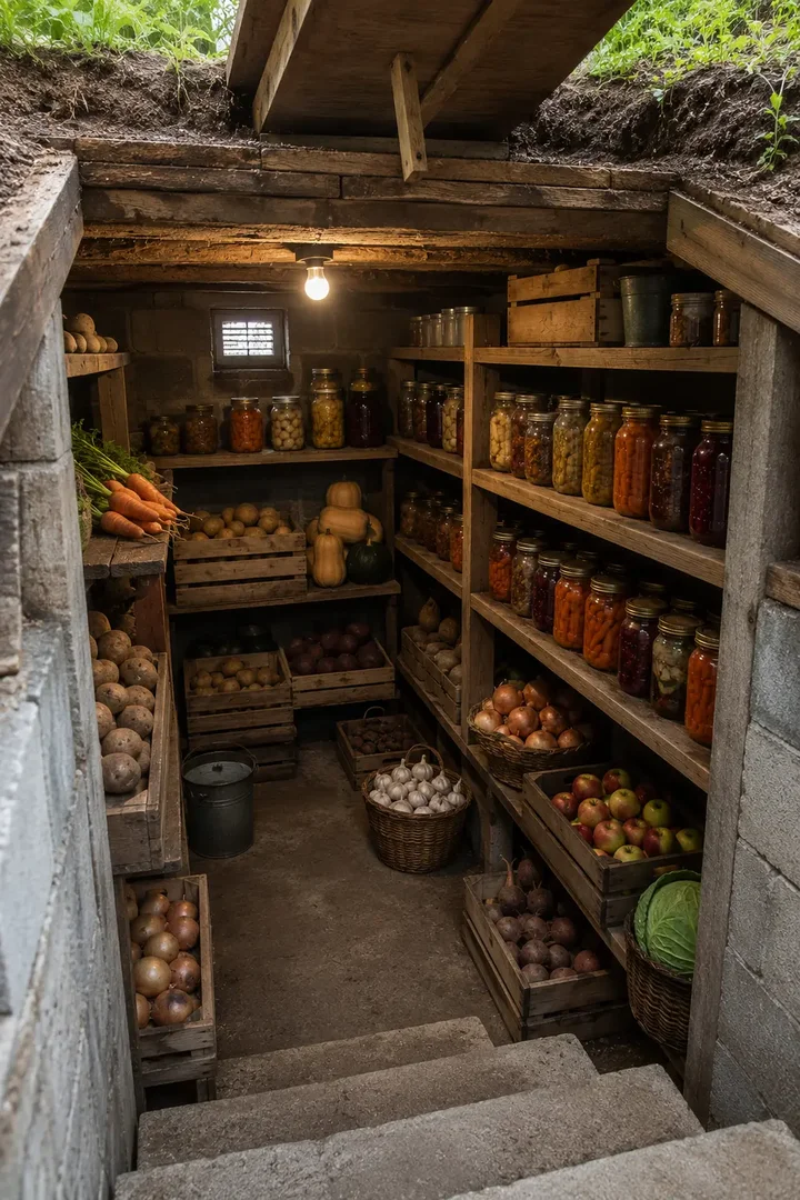 Almacén frío subterráneo para conservar alimentos sin electricidad