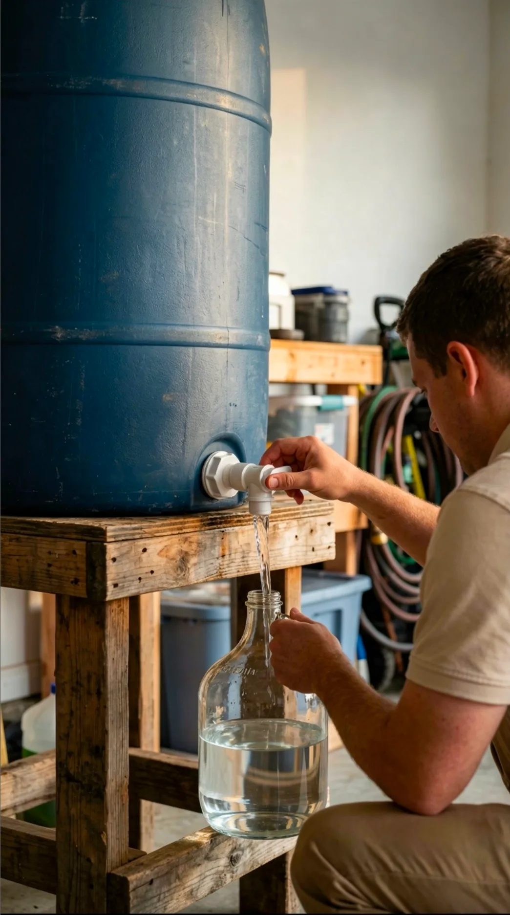 Sistema familiar de almacenamiento y purificación de agua