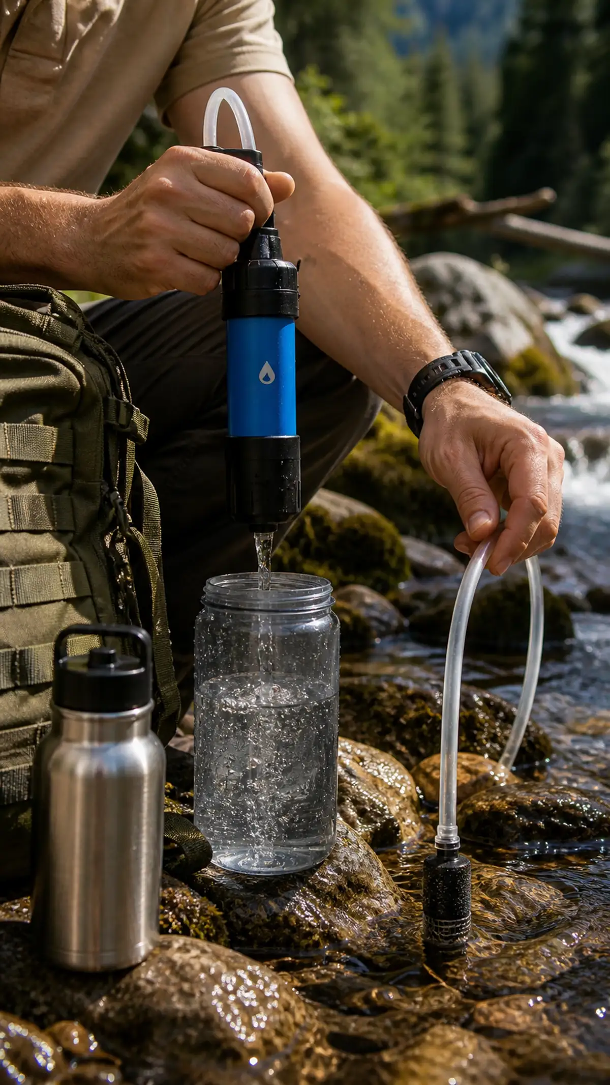 Portable water filters for safe drinking water during emergencies